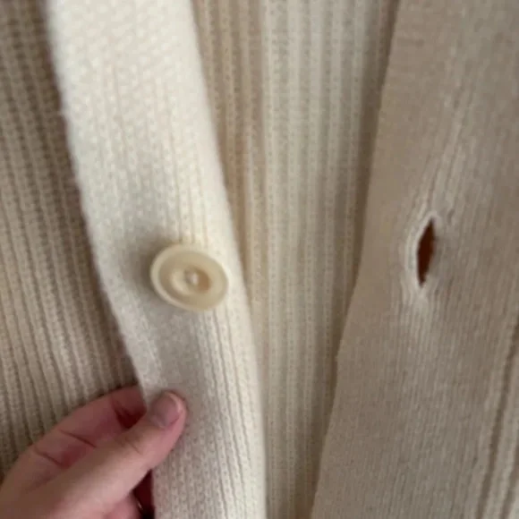 Uniqlo x Lemaire F/W 2015 100% Wool Knitted Cardigan Cream Size Large - Picture 7 of 7